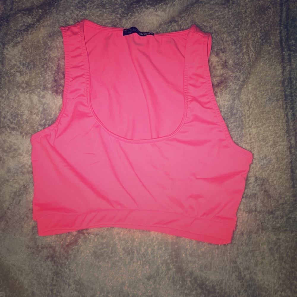 Neon pink skirt set